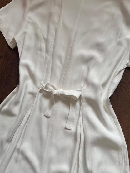 White short sleeve jumpsuit uk 10-12