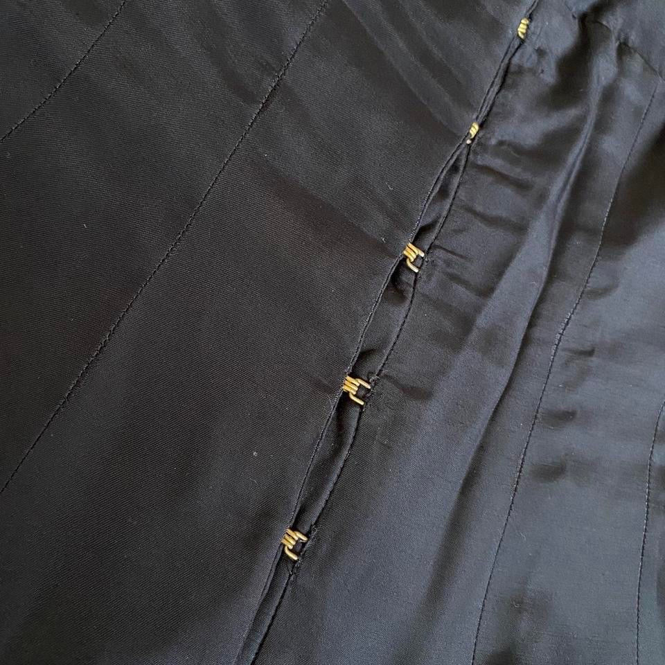 Nick Coleman black long sleeve mini dress UK S