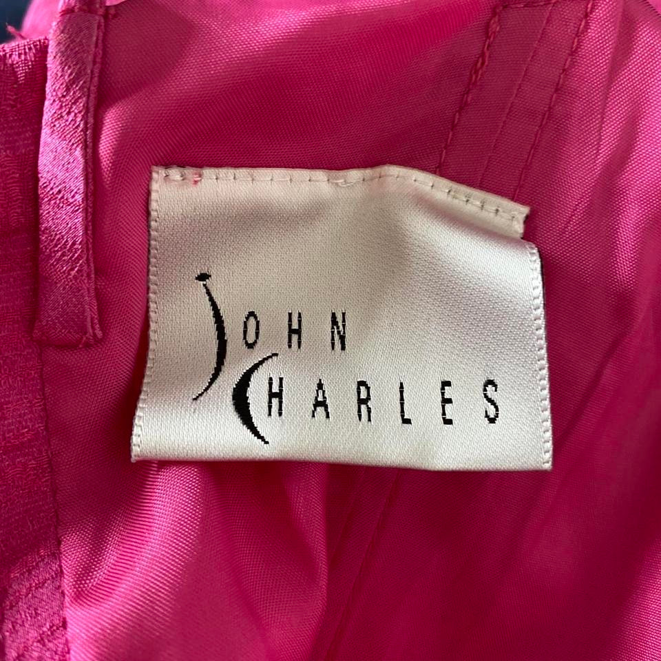 Pink designer vintage John Charles lace up mini dress UK 10