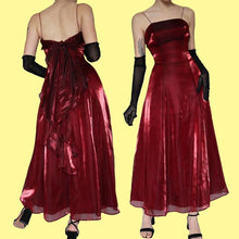 Load image into Gallery viewer, Red Debut shimmery a-line organza dress UK 10
