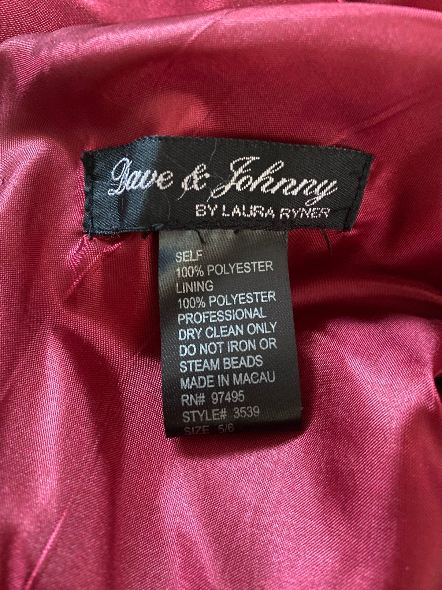 Red satin fishtail evening gown UK 10