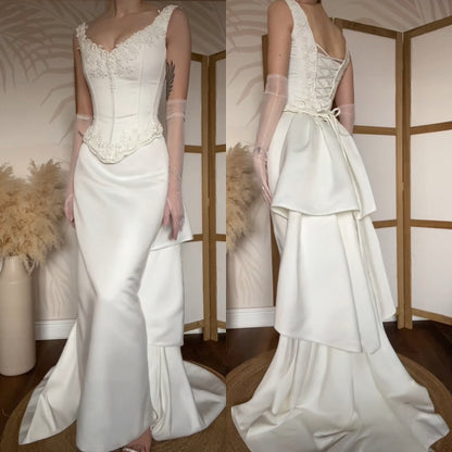 White Sincerity 2-piece corset & skirt wedding set uk 8-10