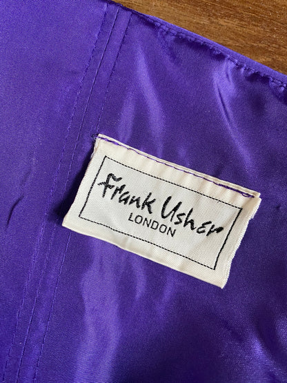 Frank Usher purple strapless midi dress UK 8-10