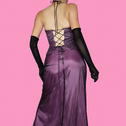 Purple 2 piece top & skirt set UK 10