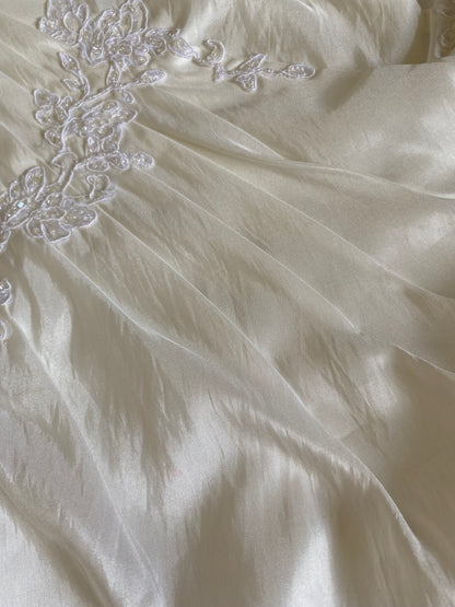 Maggie Sottero ivory strapless wedding gown uk 10