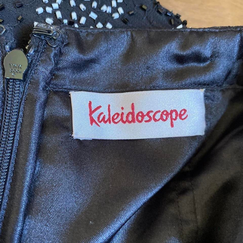 Kaleidoscope black & white strapless evening dress UK 12 & 14