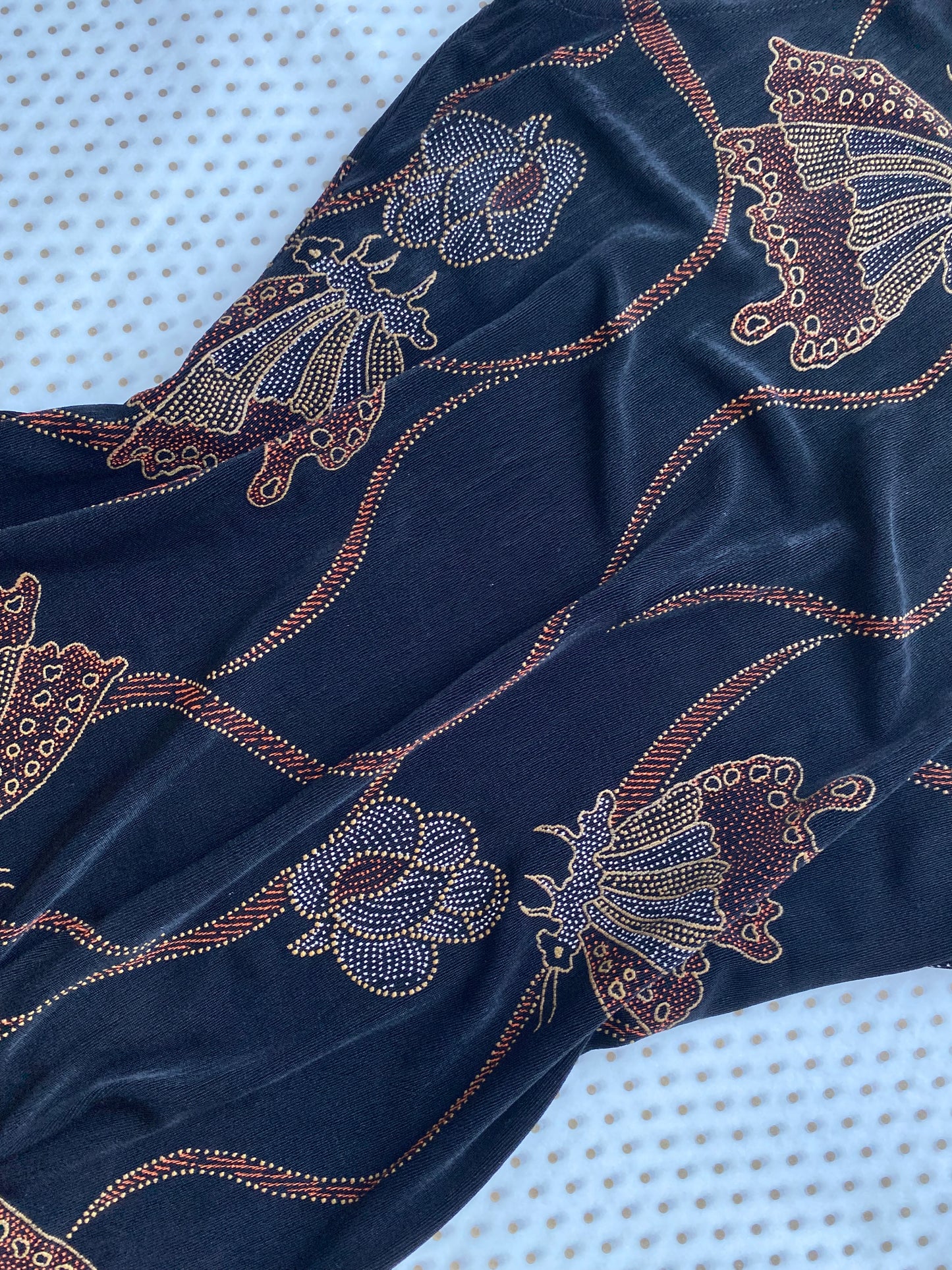 Black stretch butteryfly print y2k maxi dress UK 10/12