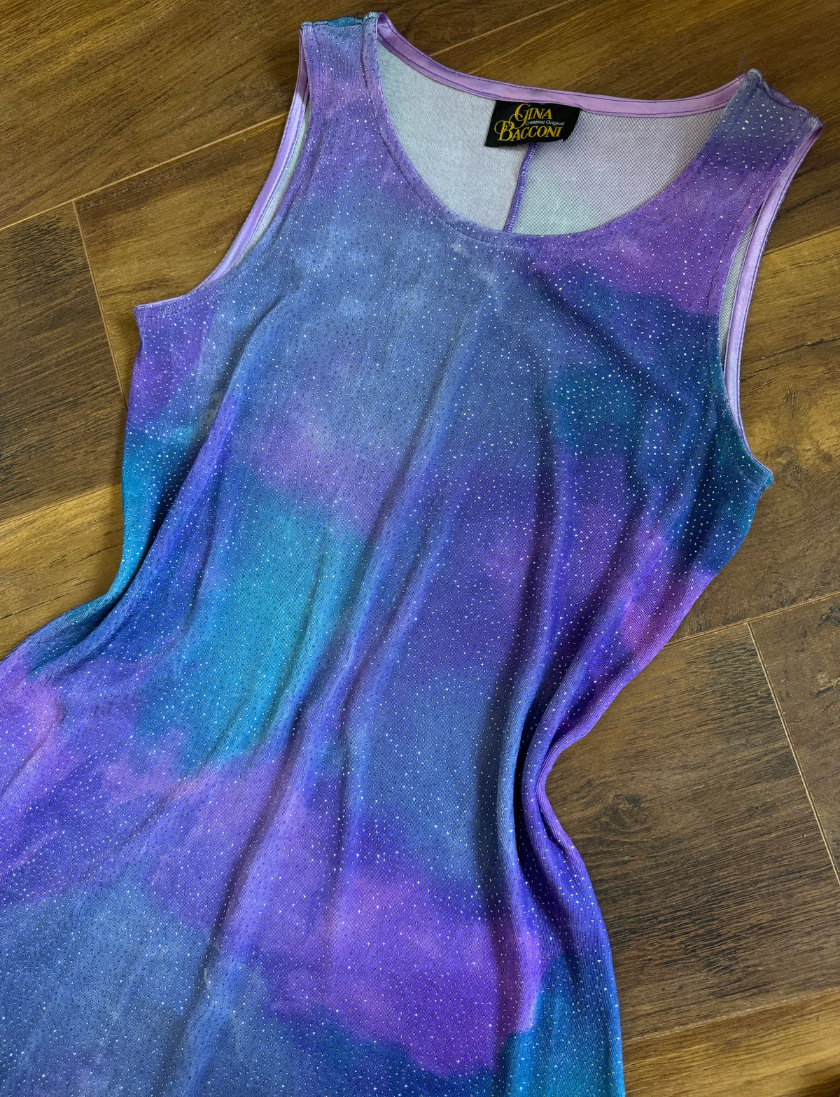 Glittery Gina Bacconi stretch evening dress uk 12