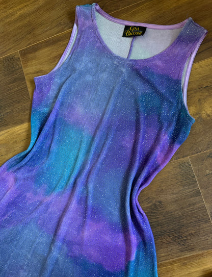 Glittery Gina Bacconi stretch evening dress uk 12