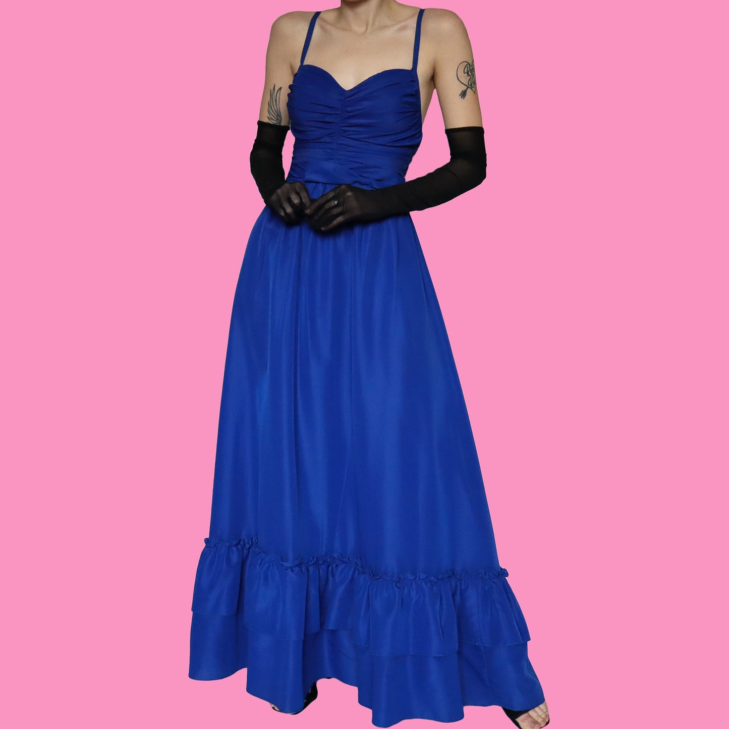 After Six blue fit & flare evening gown UK 10