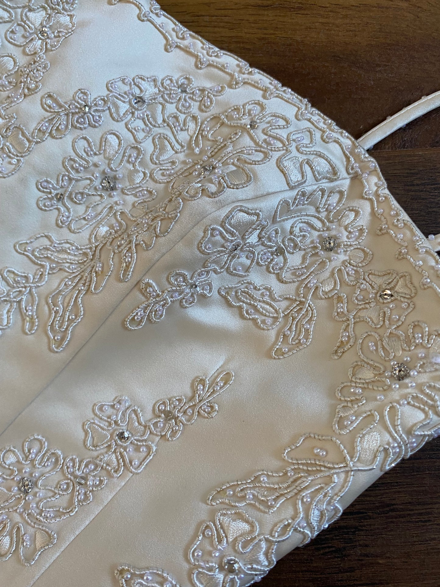 Ivory Benjamin Roberts lace wedding dress uk 12