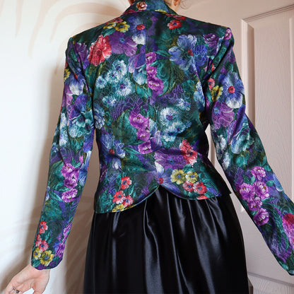 Monsoon Twilight Dark Floral Jacket UK 10
