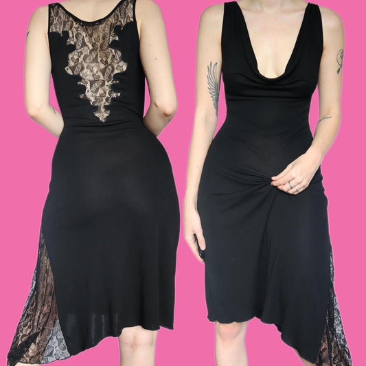 Morgan De Toi y2k lace midi dress UK S