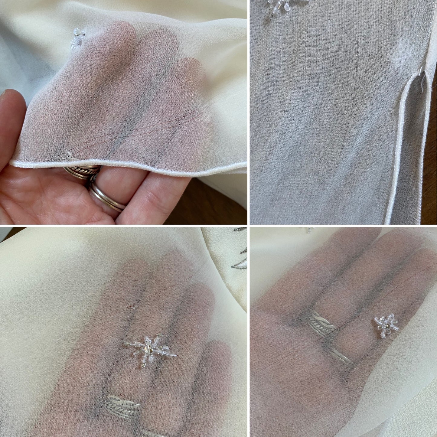 Benjamin Roberts long sleeve ethereal wedding dress uk 12