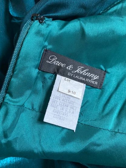Teal Dave & Johnny silky evening dress UK 12