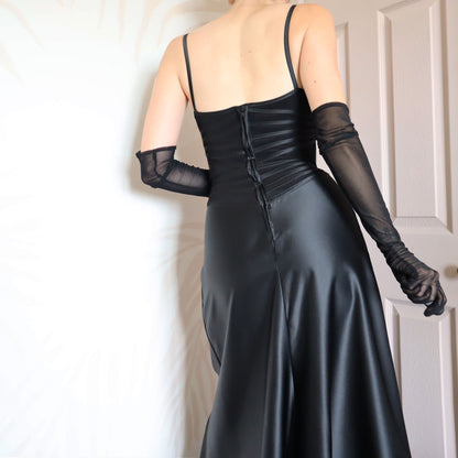 Designer Tadashi black evening dress UK 10