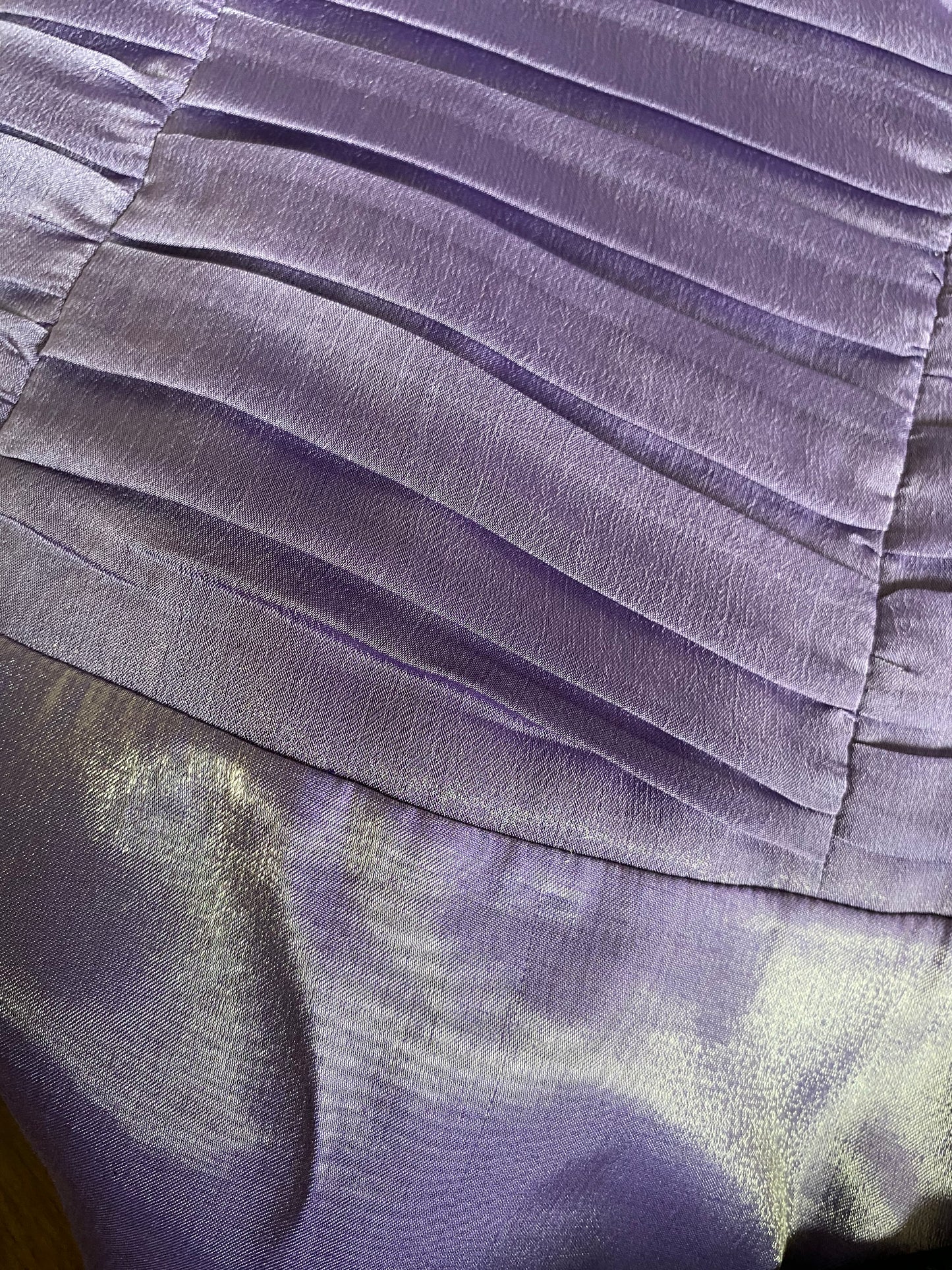 Purple strapless Charas lace up evening gown UK 6/8