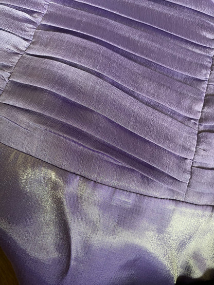 Purple strapless Charas lace up evening gown UK 6/8