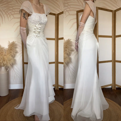 Amanda Wyatt ivory chiffon wedding dress uk 8-10