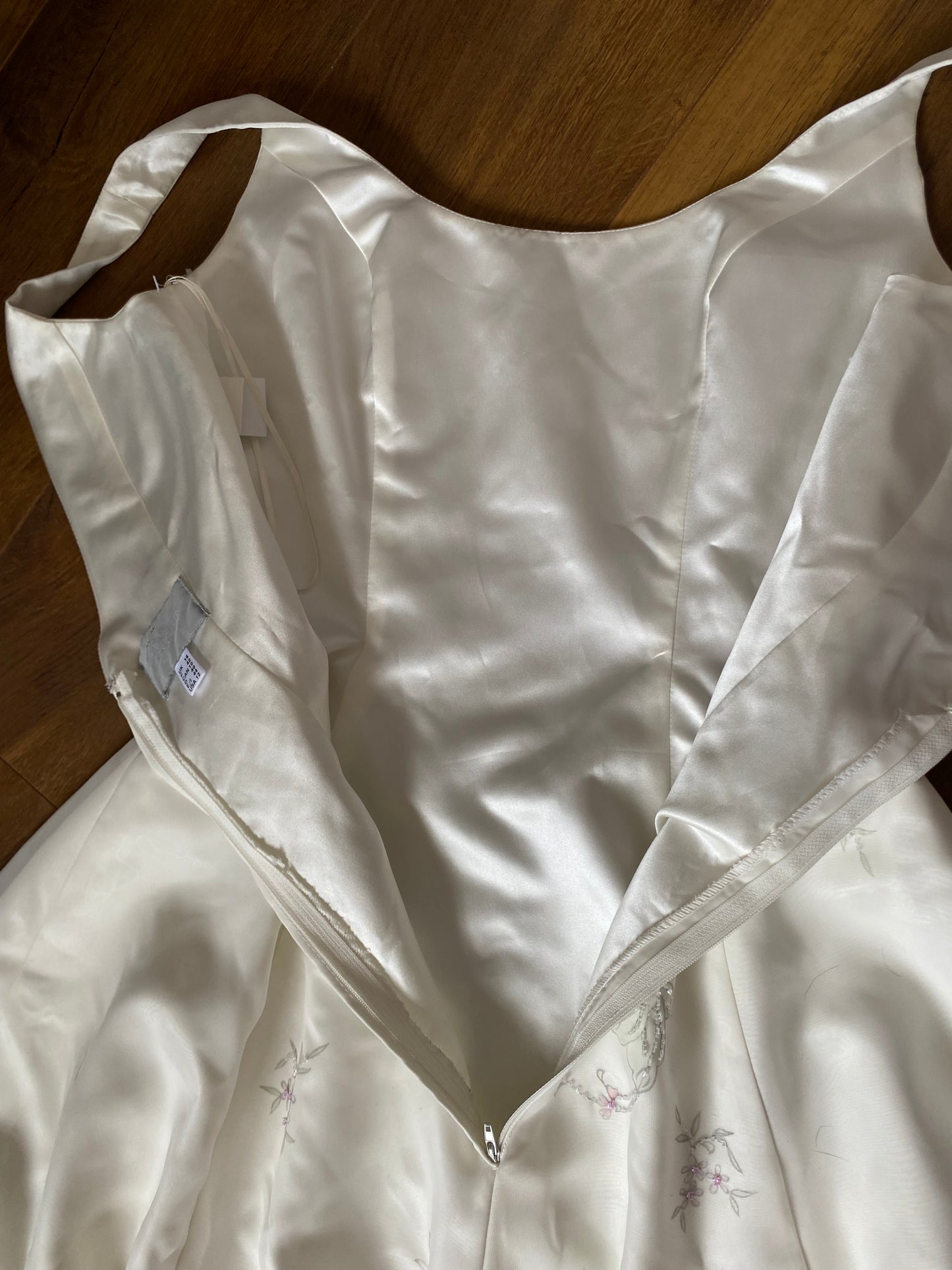 Dante ivory floral a-line wedding dress uk 14