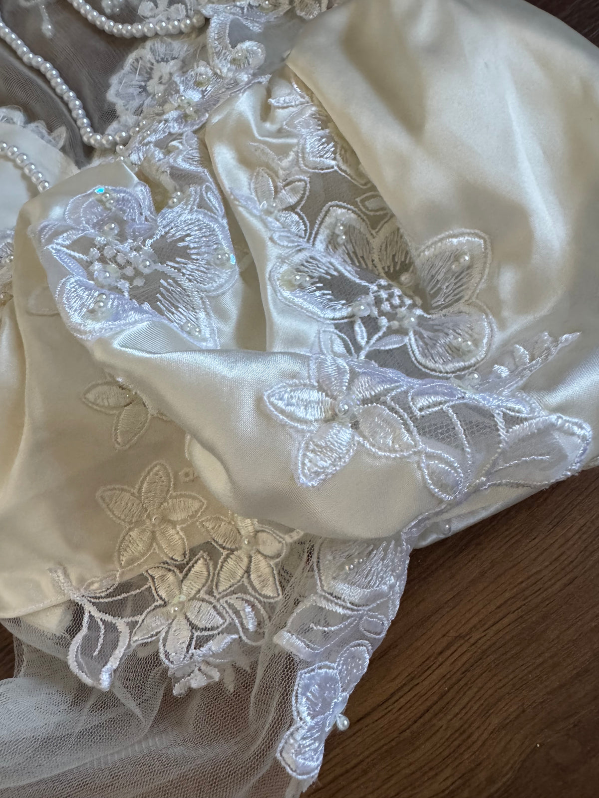 Vintage ivory satin 80s wedding dress uk 8