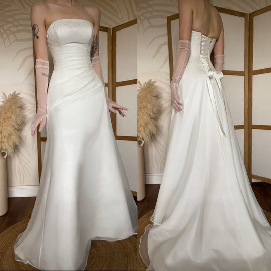 Maggie Sottero strapless wedding dress uk 8