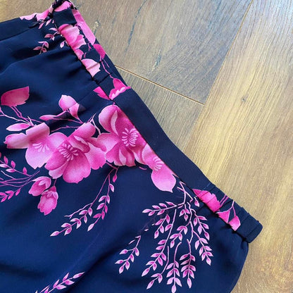 Jacques Vert navy floral 2 piece set UK 10