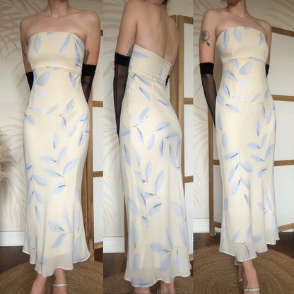 Nick Coleman pale yellow summer dress uk 12