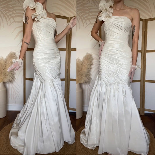 Victoria Jane silky ivory fishtail wedding dress UK 12-14