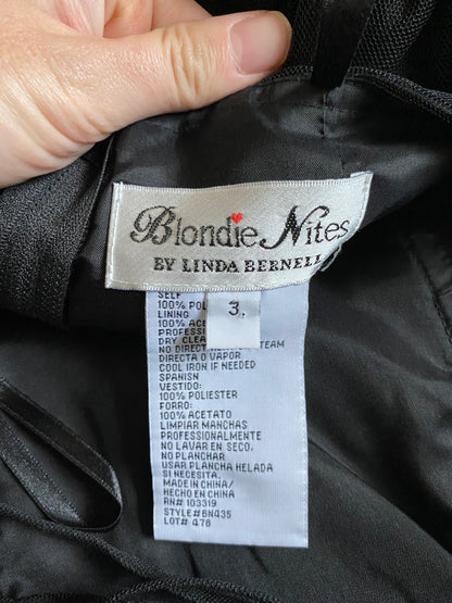 Black Blondie Nites gothic layered prom dress UK 6-8