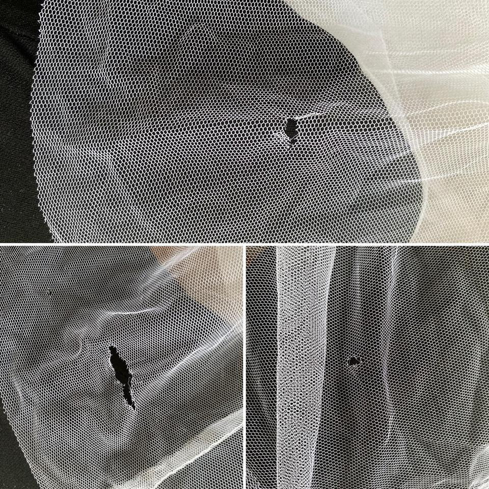 Vintage Ellis 70s white polka dot lace wedding dress uk 10-12