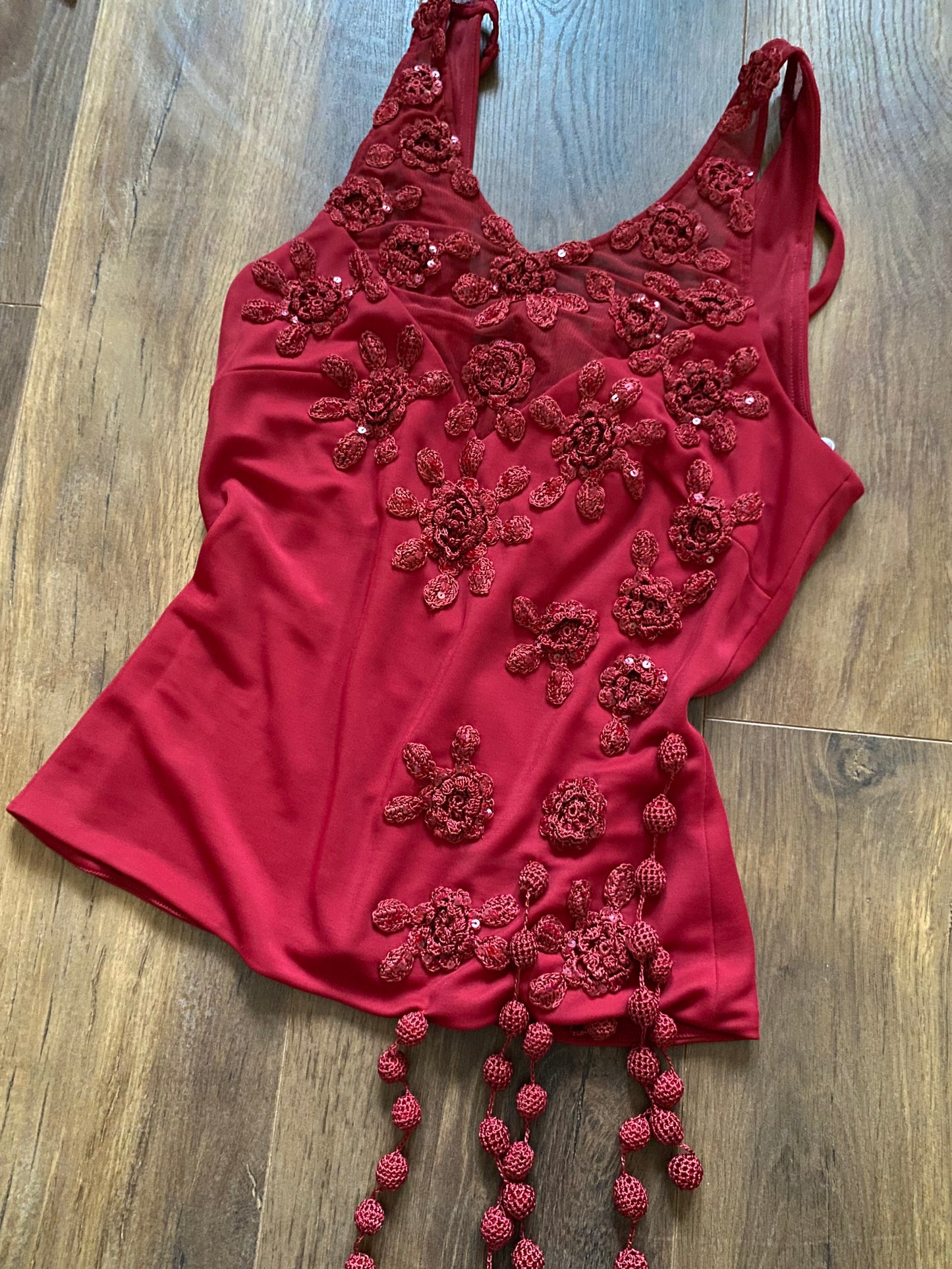 Dusk red 2 piece trousers & top set UK 10