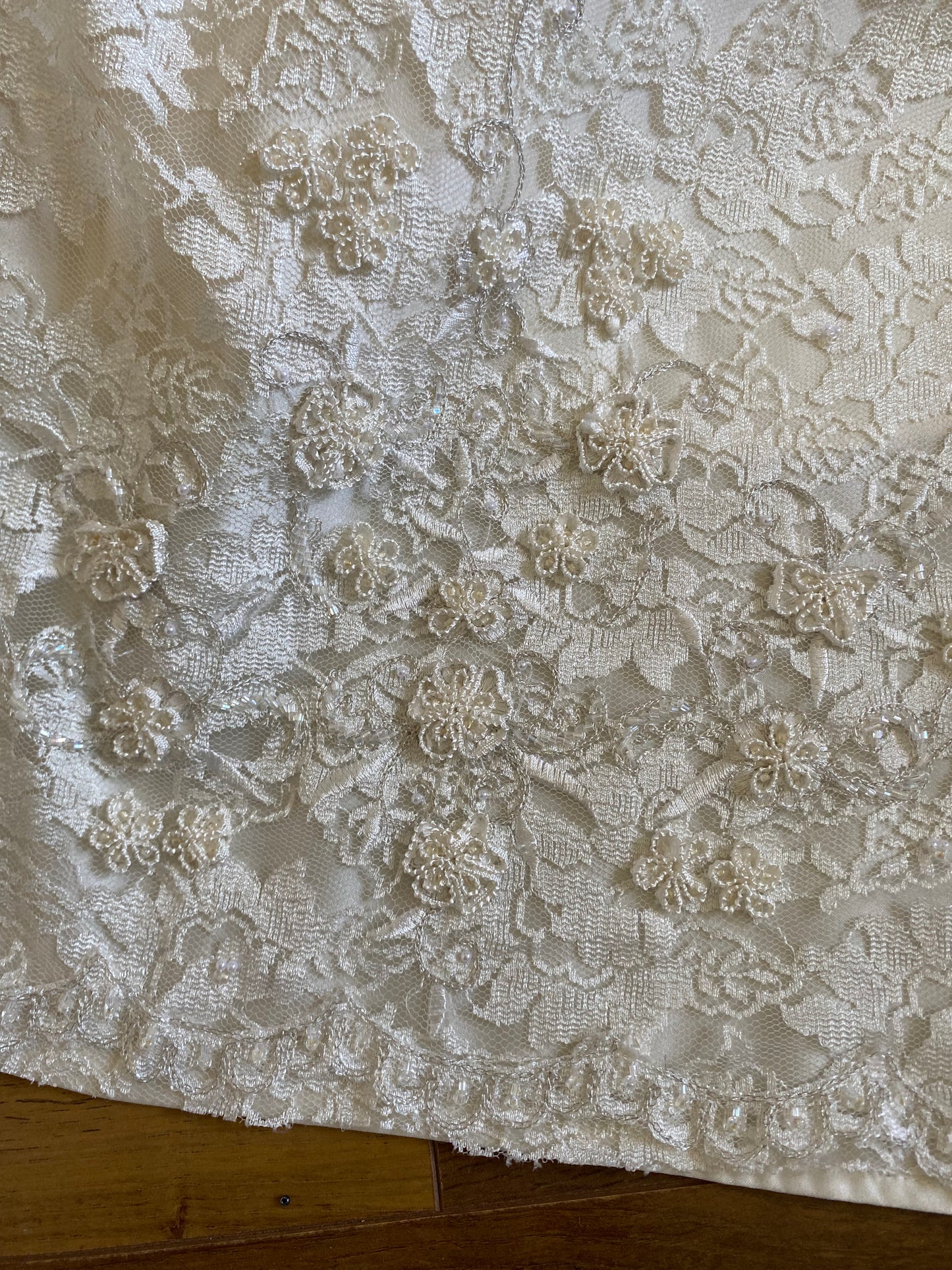 Ivory lace 2-piece corset & skirt wedding set uk 10