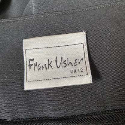 Frank Usher black beaded dress UK 10