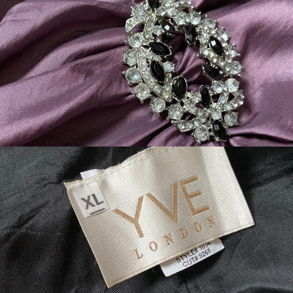 Vintage YVE London purple gown UK 18-20