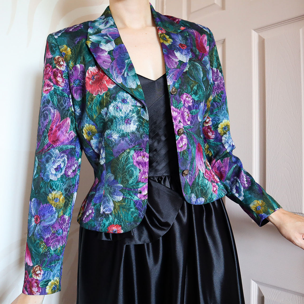 Monsoon Twilight Dark Floral Jacket UK 10