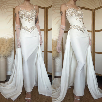 Ivory 3-piece Amanda Wyatt wedding dress set uk 10