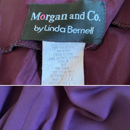 Purple Morgan & Co open back evening dress UK 12