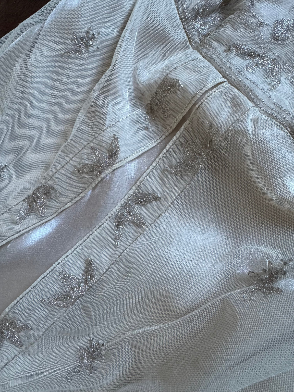 Champagne short sleeve evening dress uk 8-10