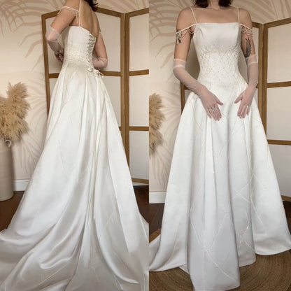 Maggie Sottero Couture ivory a-line beaded wedding dress uk 8