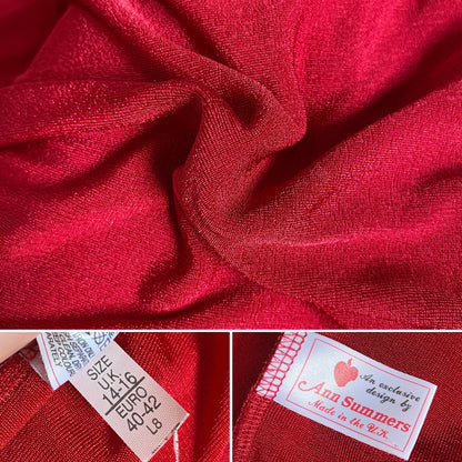 Ann Summers red stretchy low back dress uk 14-16