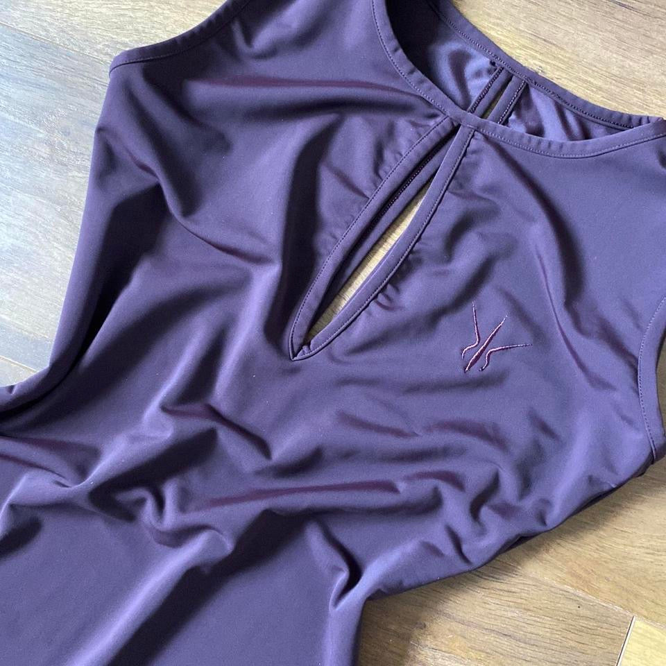 Nick Coleman purple stretch bodycon dress UK 10-12