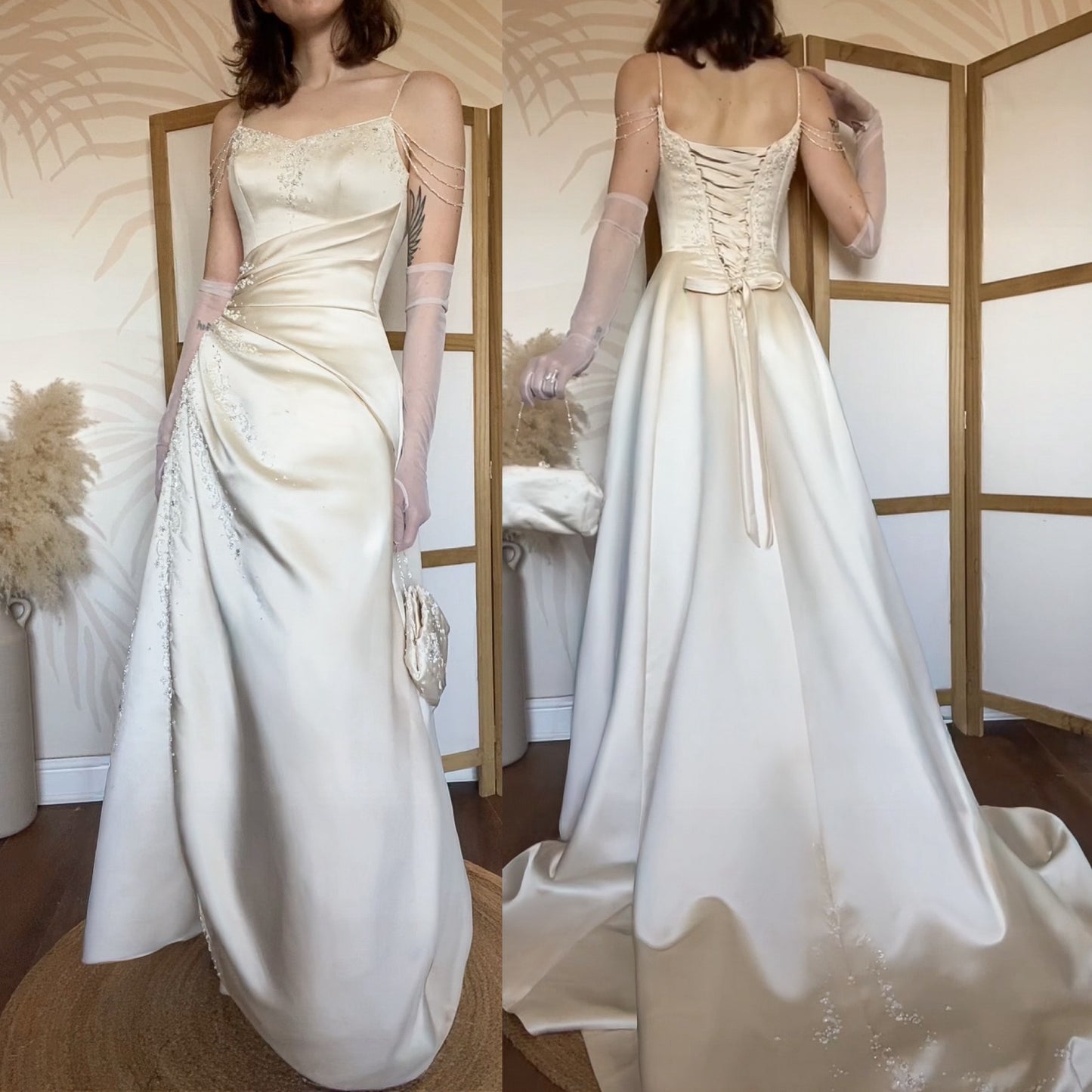 Maggie Sottero ivory a-line wedding dress uk 8