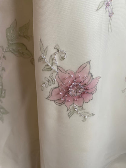 Dante ivory floral a-line wedding dress uk 14