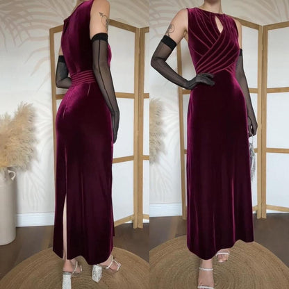 Gina Bacconi velvet stretch evening dress uk 14-16