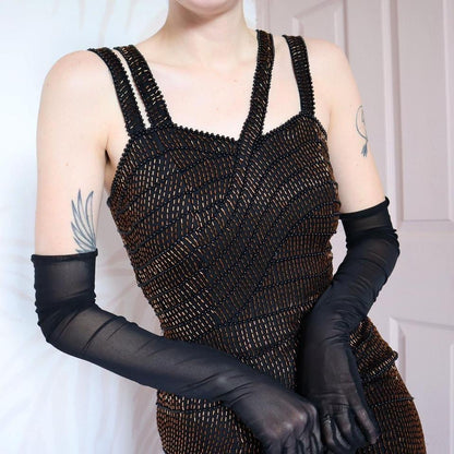 100% silk beaded evening dress UK 10