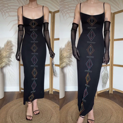 Karen Millen 90s beaded bodycon dress uk 8-10