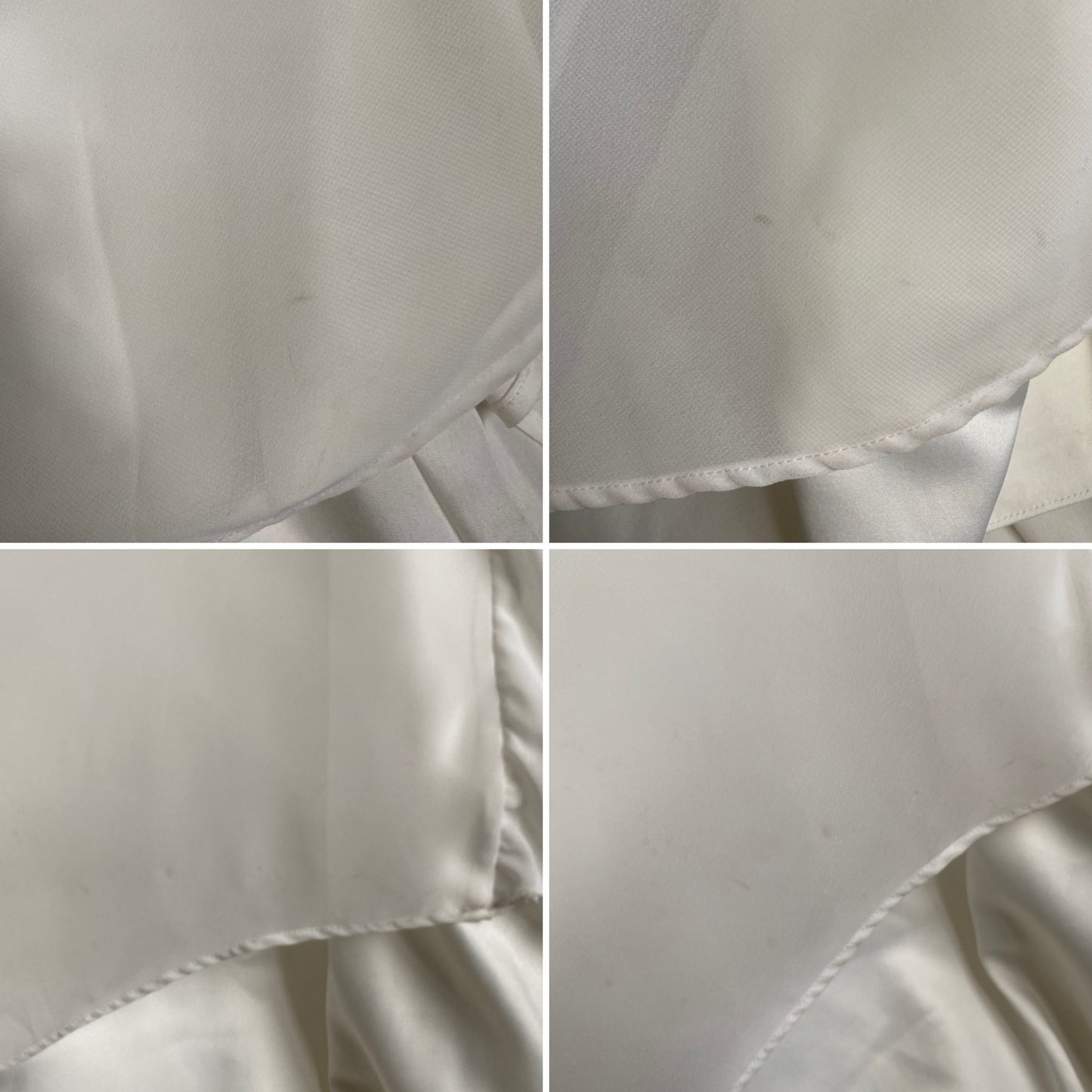 White petite off shoulder long sleeve vintage wedding dress uk 14