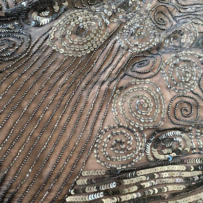 Monsoon 100% silk sequin midi dress UK 10