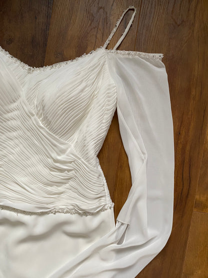 Victoria Jane white long sleeve wedding dress UK 10-12